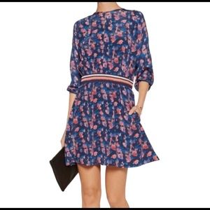 Tanya Taylor Anna Blue Floral Dress Size 2 NWT